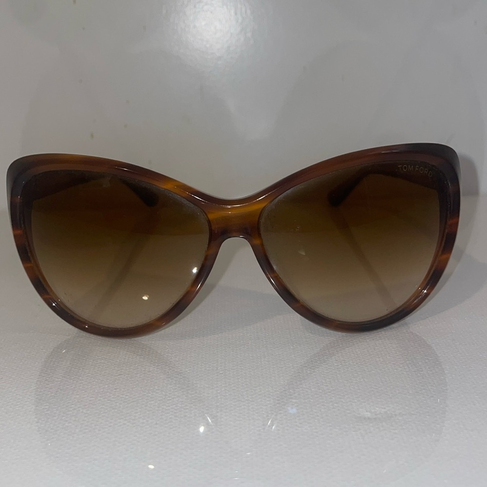 Tom Ford oversized Havana Malin cateye sunglasses
